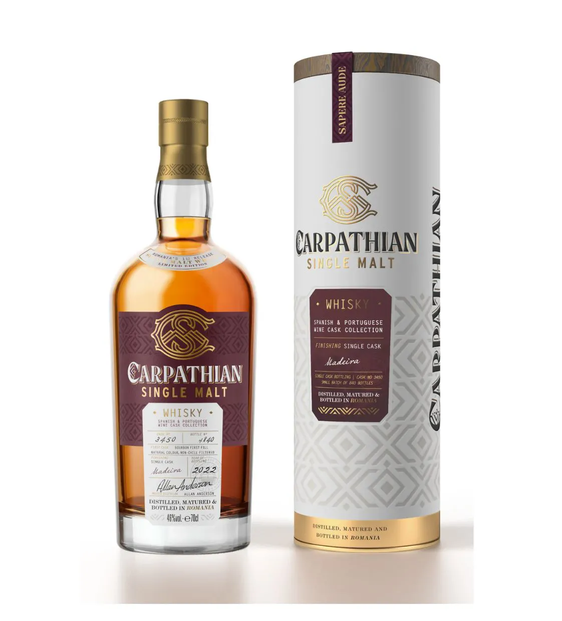 WHISKY PURO MALTE CARPATHIAN MADEIRA 700ML