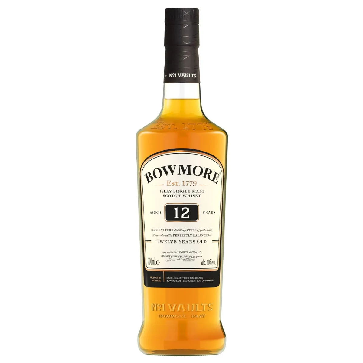WHISKY BOWMORE 12 ANOS SINGLE MALT 750ML