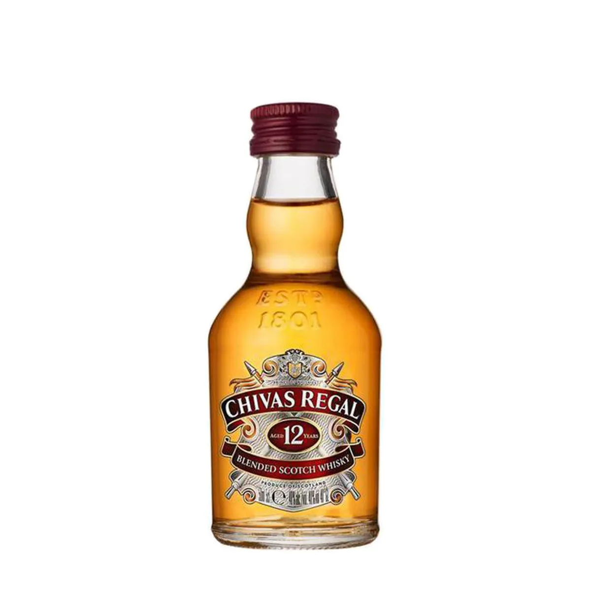 WHISKY CHIVAS 12 ANOS MINIATURA 50ML