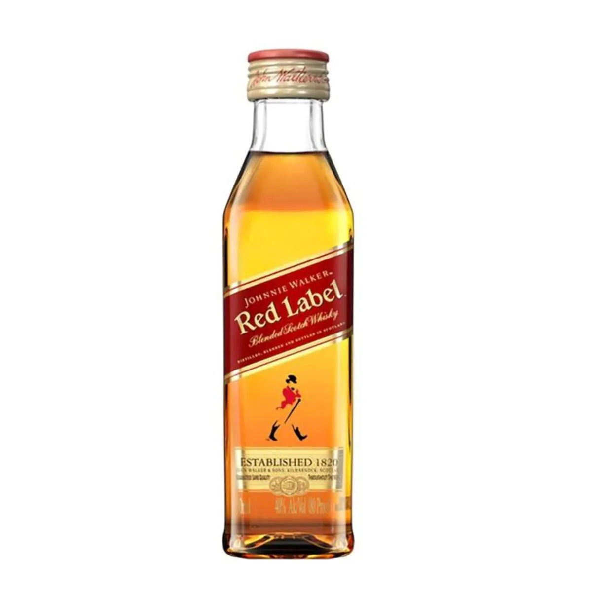 WHISKY J WALKER RED LABEL MINIATURA 50ML