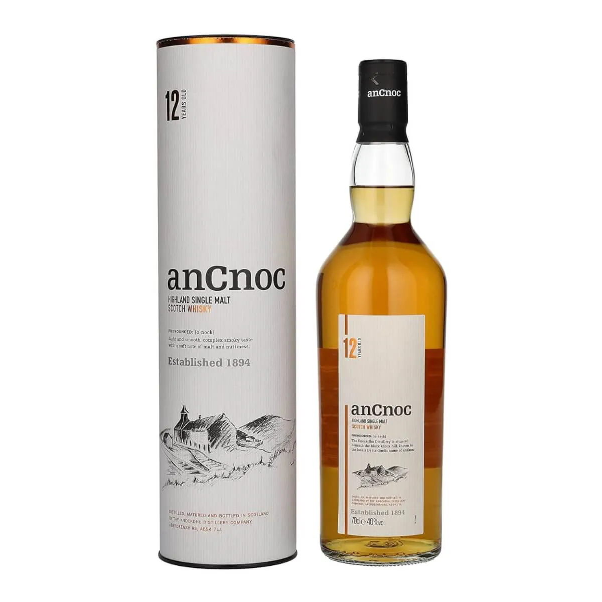 WHISKY ANCNOC 12 ANOS SINGLE MALT 700ML