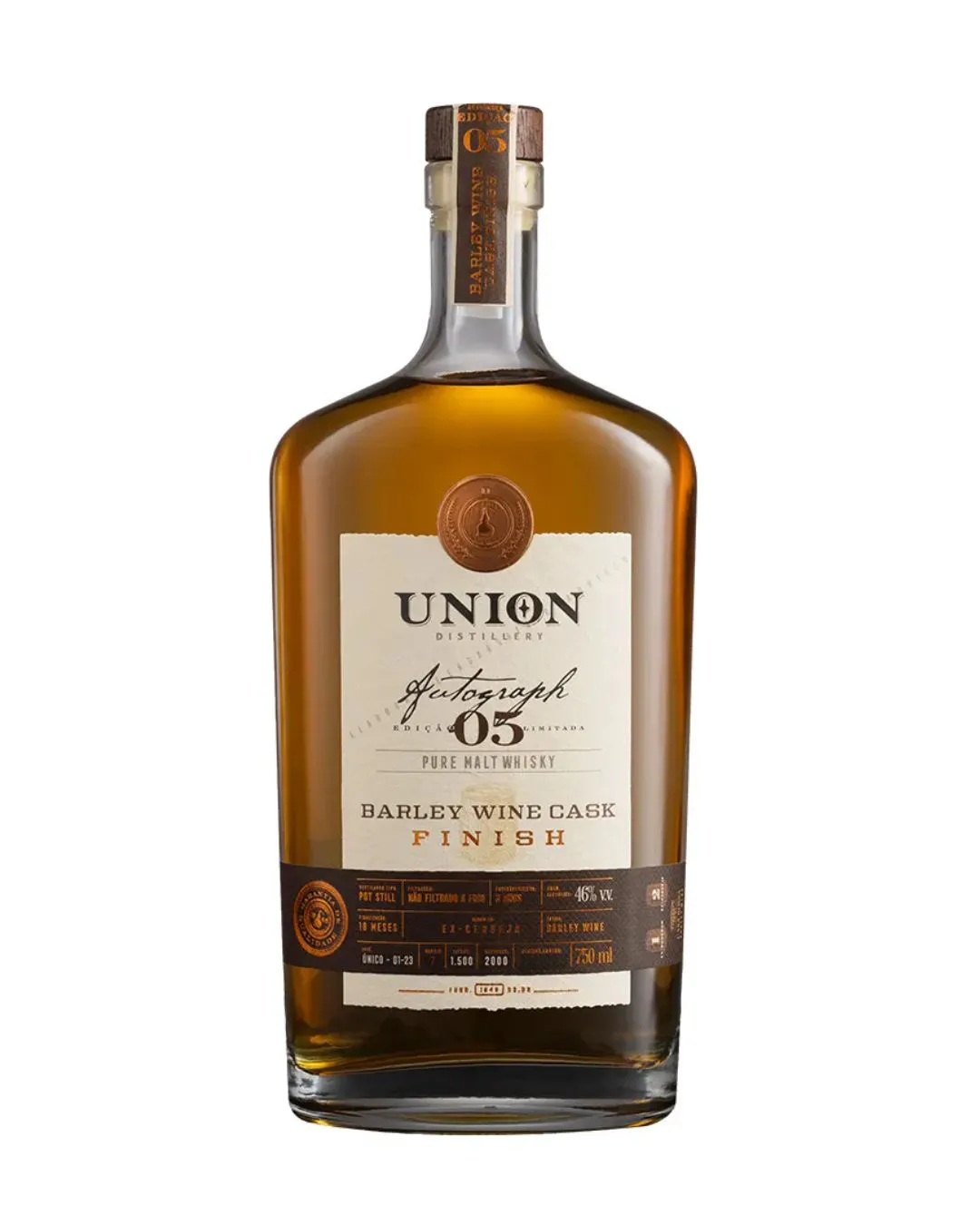 WHISKY PURO MALTE BARLEY WINE UNION 750ML