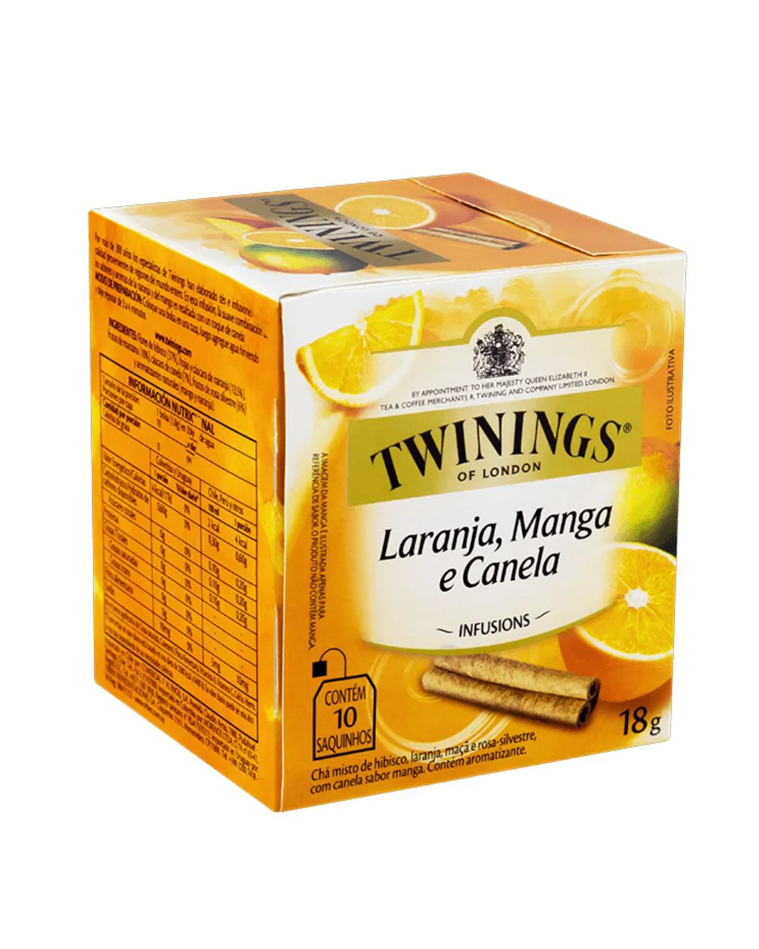 CHA TWININGS LARANJA/ MANGA/CANELA 18 G