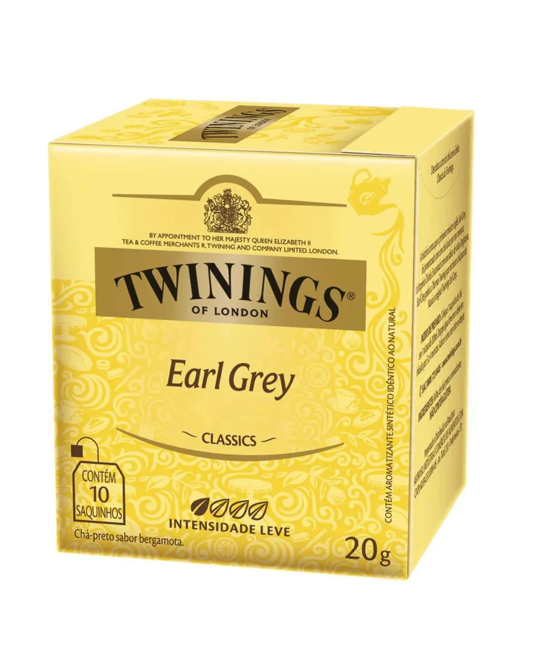 CHA TWININGS EARL GREY PRETO 20 G