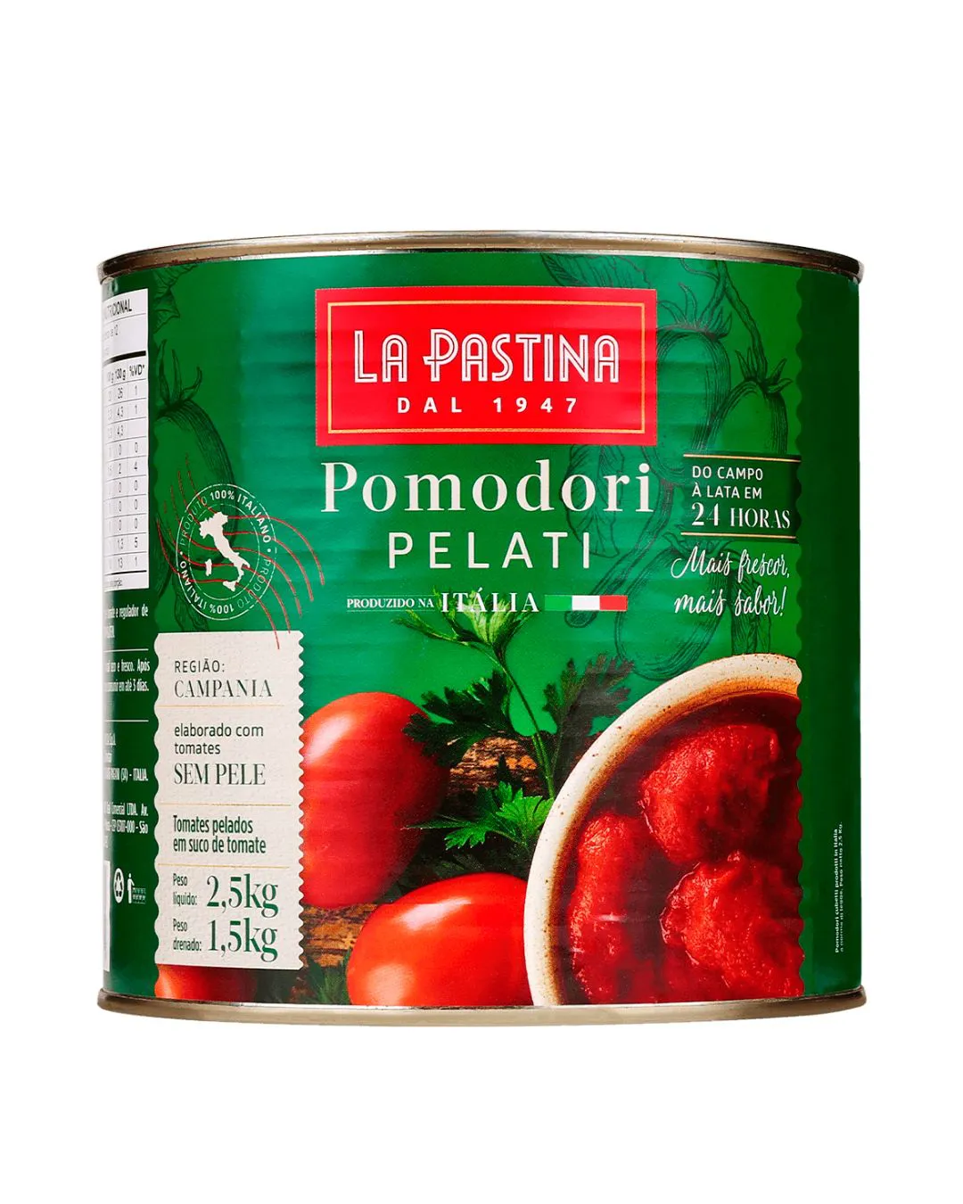 TOMATE PELADO CUBO LA PASTINA 2,5 KG