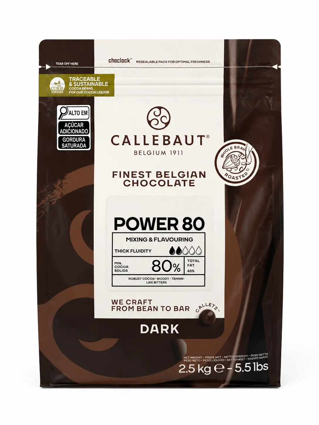 CHOCOLATE AMARGO MOEDAS 80% CALLEB 2,5 KG