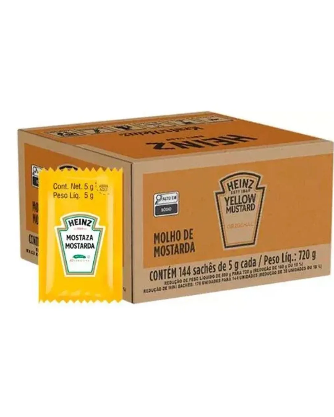 MOSTARDA HEINZ SACHE CX 144 X 5 G