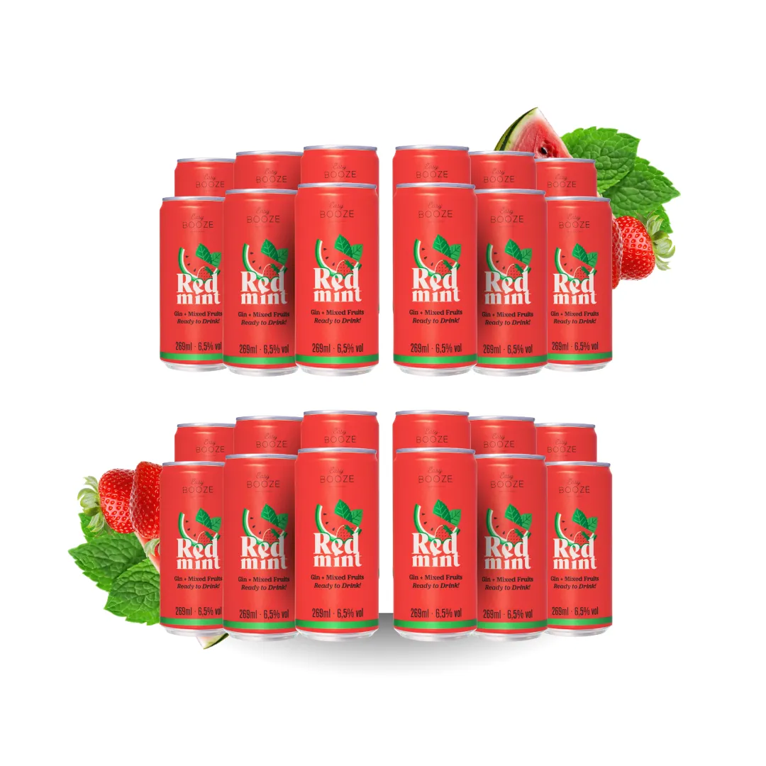 PREP GIN EASY BOOZE RED MINT 269ML C/24
