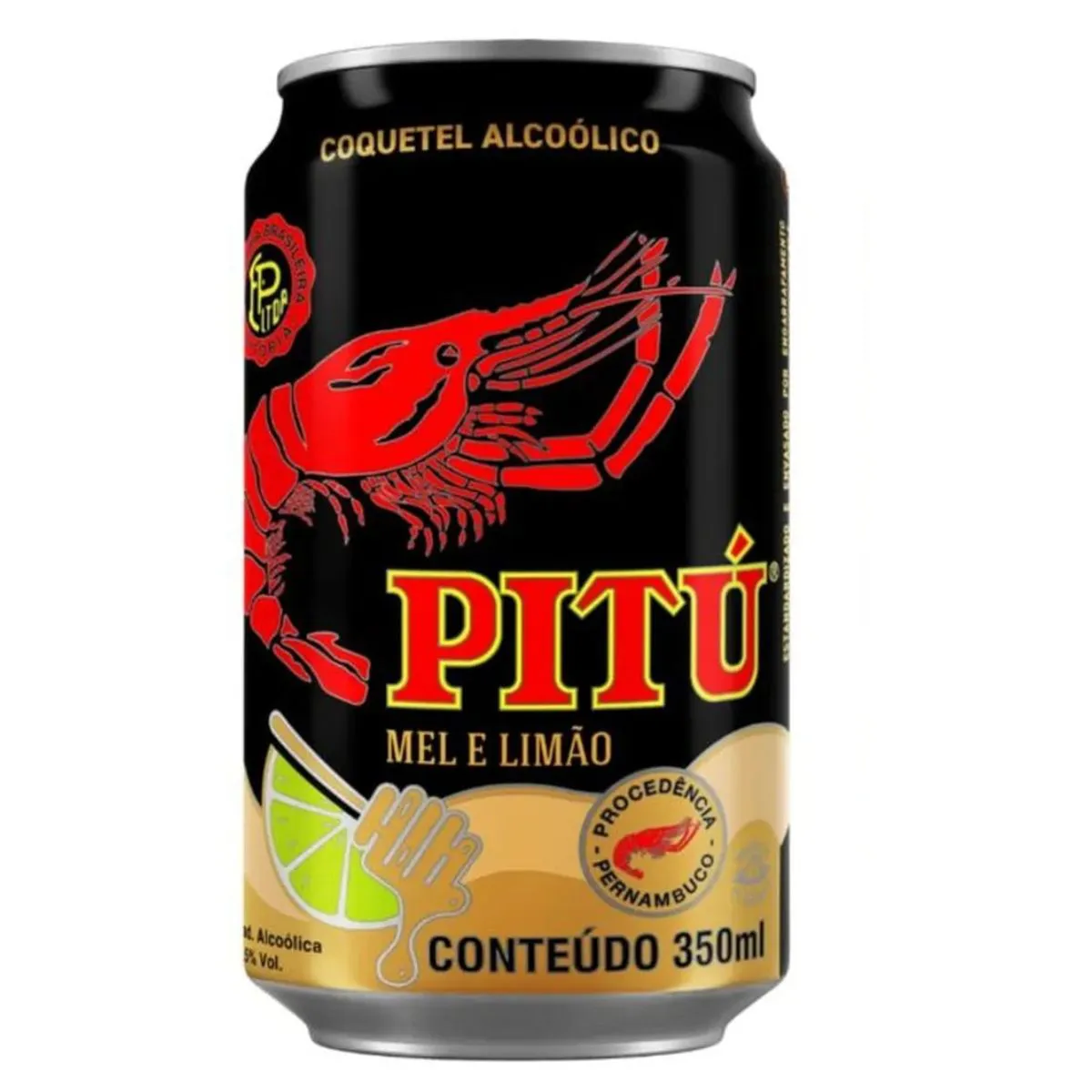 CACHACA PITU MEL E LIMAO 12 X 350ML