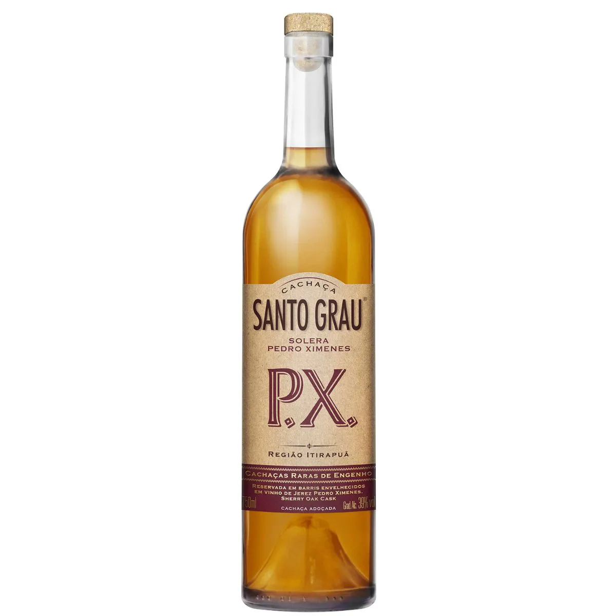 CACHACA SANTO GRAU PEDRO XIMENES 750ML
