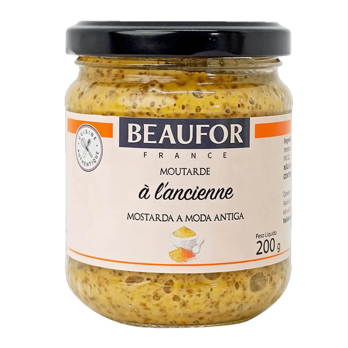 MOSTARDA DIJON COM GRAOS BEAUFOR 200 G