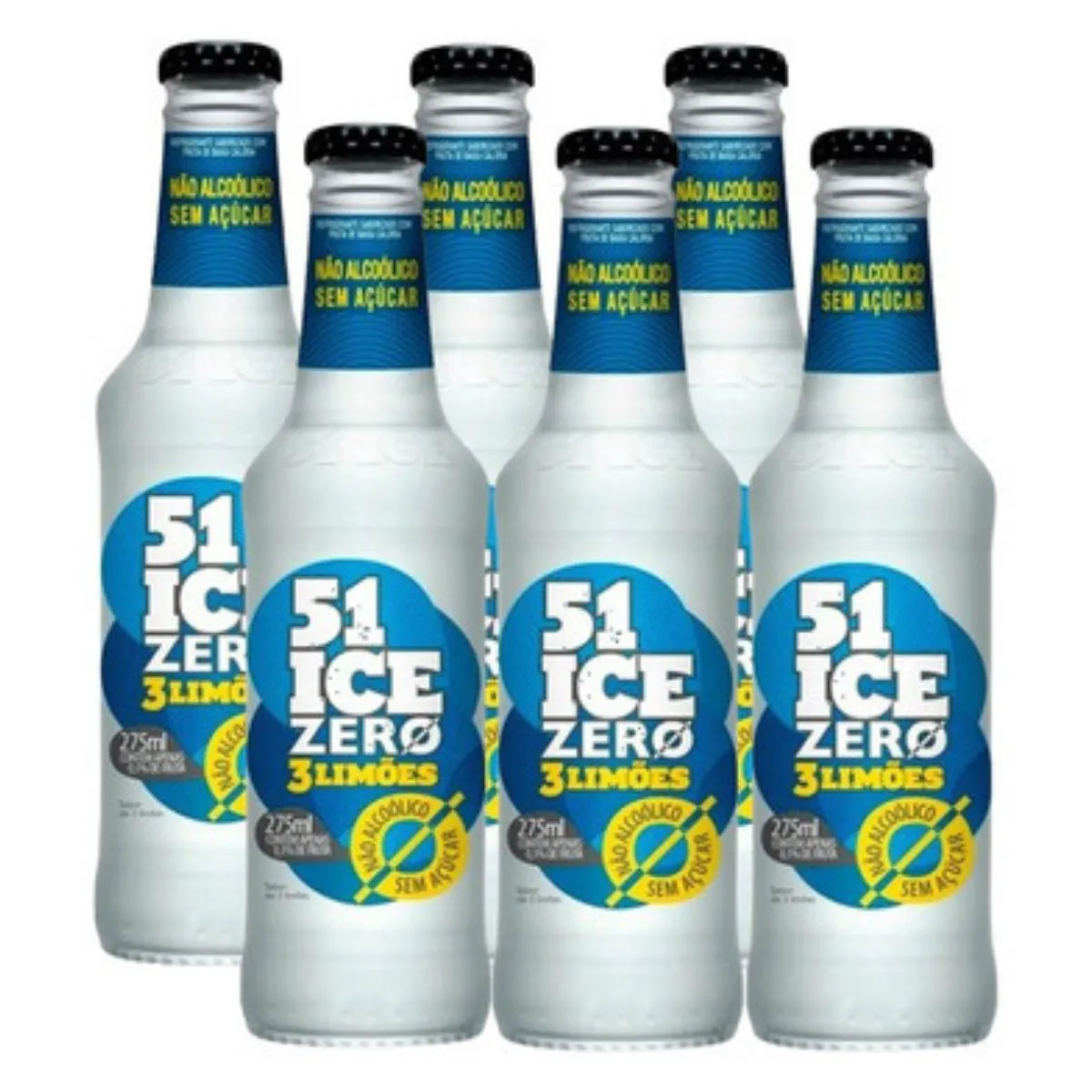 CACHACA 51 ICE ZERO 6 X 275ML 3 LIMOES